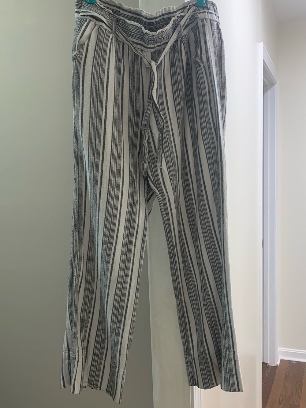 Jolt Women’s Black & White Striped Drawstring Pants